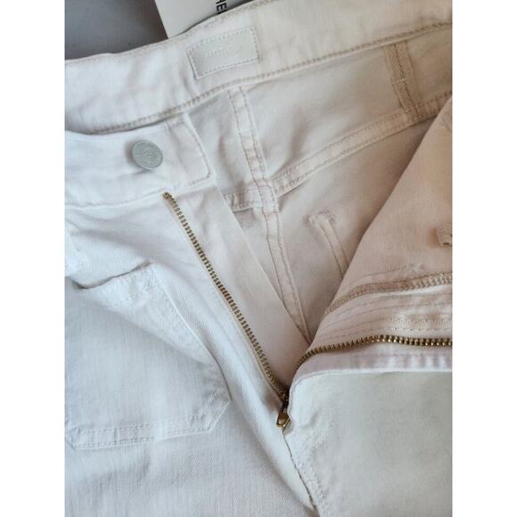 NWD Mother The Hustler Patch Pocket Flood Bootcut Jeans Sz 24 Cream Puffs #7B417 - Picture 7 of 13